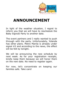 Announcement-Cancellation Nov 9, 2013